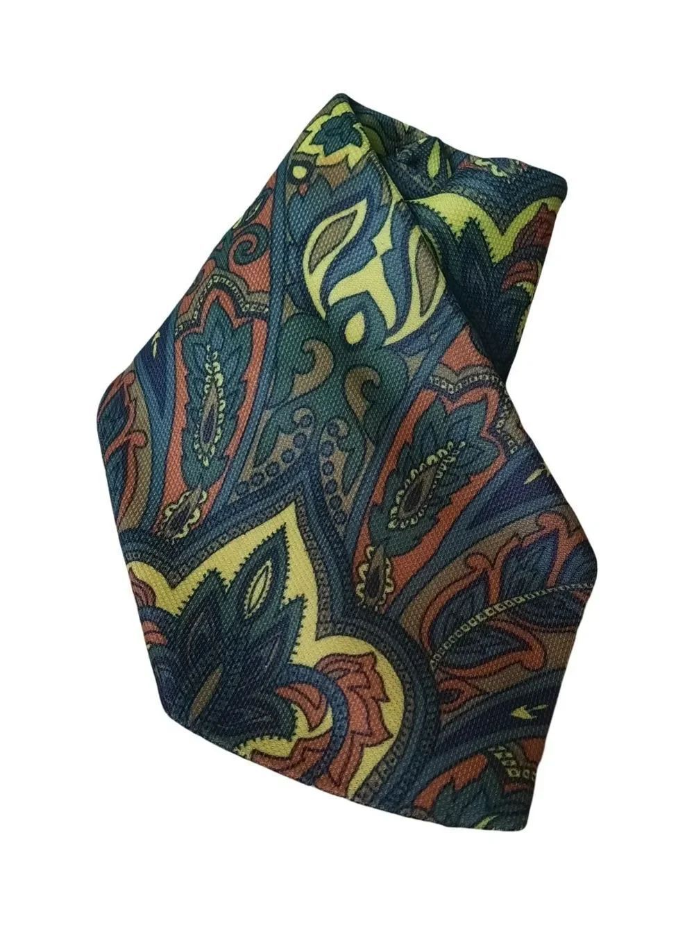 Towncraft Multicolor Paisley Silk Tie – Blue, Yellow, Orange